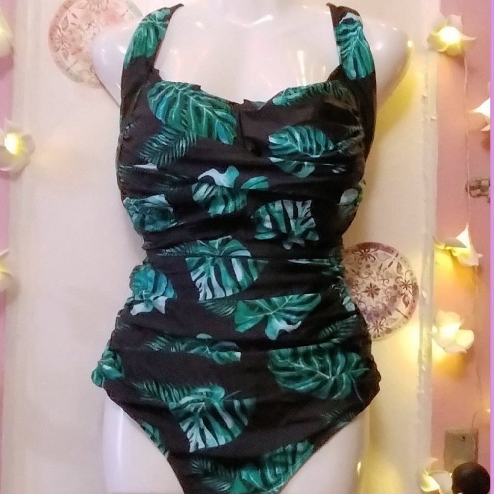 Aqua Eve Swimsuit One Piece Tropical 24W